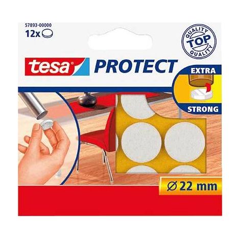tesa Patin en feutre blanc (Ø) 22 mm 12 pc(s) (1/2)