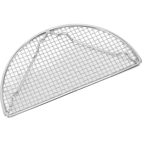 Grille de refroidissement pour la cuisson, en fil d'acier inoxydable, résistante aux hautes températures et compatible avec le four, idéale pour rôtir, griller et rôtir. Petit demi-cercle de 16 cm. (1/5)