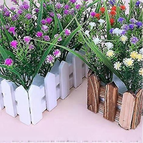 Fleurs artificielles de gypsophile avec clôture, faux bonsaï artificiel en pot, plantes artificielles de simulation, décoration intérieure, ornements 30  7,5  20 cm - (1/5)