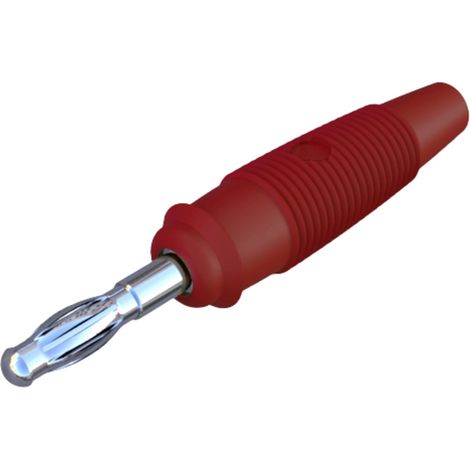 SKS Hirschmann LAS 30 Lamellenstecker Stecker, gerade Stift-Ø: 4 mm Rot 1 St.