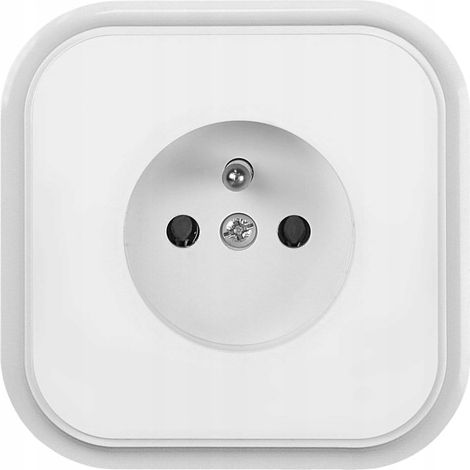 Presa a muro 230 V IP20 bianca con messa a terra, presa singola, 1 pz.