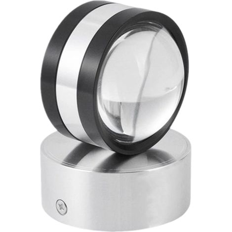 aplique de pared LED, lente de cristal, aluminio, 100x80 mm, salón, hotel (1/5)