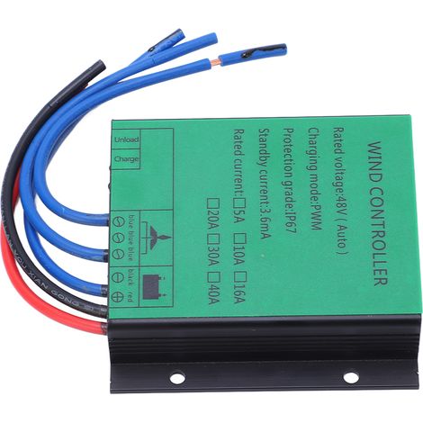 Régulateur de Charge Éolien 1000W 48V 16A - Contrôleur PWM Haute Performance avec Affichage LED Étanche IP67 (1/5)