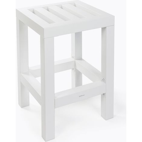 BATHBAZAAR - Tabouret en Inox Blanc PLAZZA