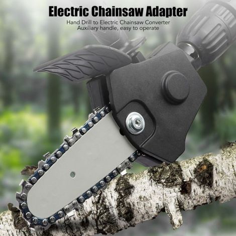 Scie à chaîne, kit d'adaptateur de perceuse 70 mm avec plaque de guidage en acier ABS pour le travail du bois de 10 cm 2500 (1/4)