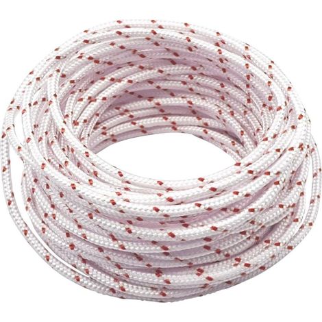 10 Mètres 4mm Cordon de Traction pour Corde de Démarrage Corde Lanceur Tondeuse Corde de Rechange pour Démarreur pour Tondeuse à Gazon Tronçonneuse Compatible avec Stihl Craftsman Husqvarna