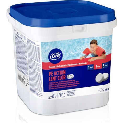 CLORO LENTO ZERO BORICO PASTIGLIE DA 250GR PER PISCINE - 5KG