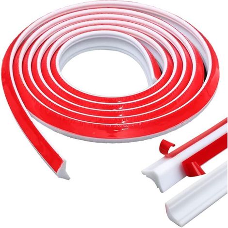 Adhesive Sealing Strips for Ceiling Moulding 10M, 12 x 9mm Flexible Triangular Self-Adhesive Moulding, for Wall Edges, Ceiling (White) (White) (1/4)