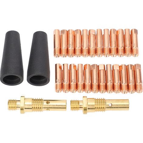 Kit 28 pièces accessoires soudure MIG : buses sans gaz, pointes d'électrode et diffuseurs de gaz pour Weld Pak 100HD 125HD 140HD 180HD (1/5)