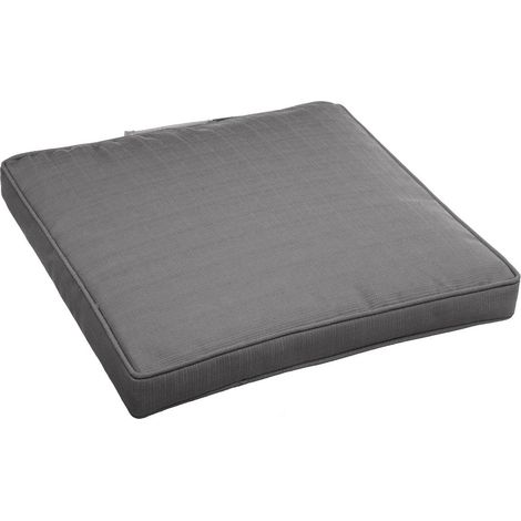 Hesperide – Galette de chaise 40 x 40 cm ardoise – Polyester déperlant 210 g/m² – Rembourrage mousse 130 g – Compatible chaises de jardin