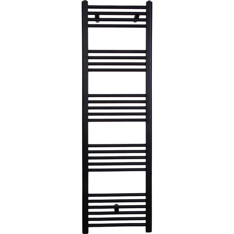 Radiador toallero de agua caliente CODA 160 x 50 cm negro