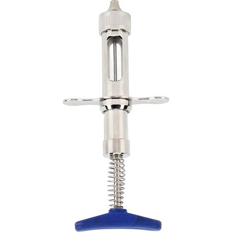 Seringue d'immunisation de 2 ml pour le vaccin contre la varicelle de type 132. Injecteur réutilisable en acier inoxydable, à usage exclusivement animal. (1/5)