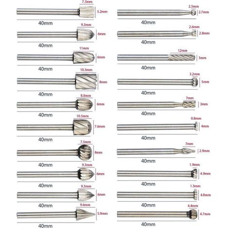 Confezione da 20 punte da taglio in carburo di tungsteno Dremel per smerigliatrici rotative QttvbTna (1/4)