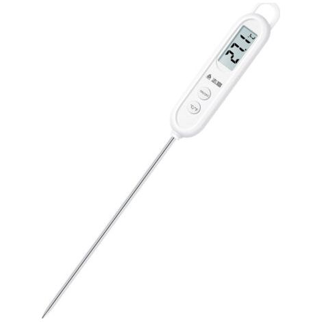 Thermomètre Cuisine, Thermomètre À Viande, Thermomètre Numérique Digital avec Sonde Longue, Thermomètre Alimentaire, Thermomètre Cuisson avec Écran LCD °F/°C Bouton,pour Barbecue,Patisserie