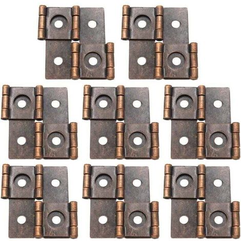 Charnière pour paravent pliable à Double Action, 8 pièces, 46x42mm, rouge Vintage,de