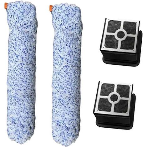 2xRoller brosse et 2xFilters pour W90 sans fil sans fil sec nettoyage Smart balayage Roboat aspirateur Accessoy (1/5)