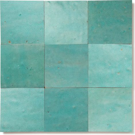 Carrelage Zellige Marocain Vert Pacifique 10x10 cm (vendu par 0,5 m²) - RO'MA NATURE