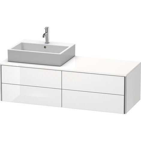Meuble sous-vasque XSQUARE 400x1400x548m avec éclairage li blanc brillant lack