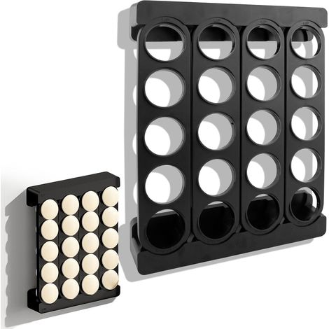Porta capsule da caffè da parete, non necessita di fori, montaggio a parete o verticale, ideale per riporre le capsule da caffè in cucina, 32 x 24,5 x 4,2 cm
