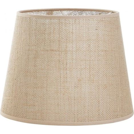 Abat-jour mural rond en jute beige, luminaire Novolux style tuestilo, ampoule A26E, modèle 004-HC, éclairage décoratif chaleureux pour intérieur.