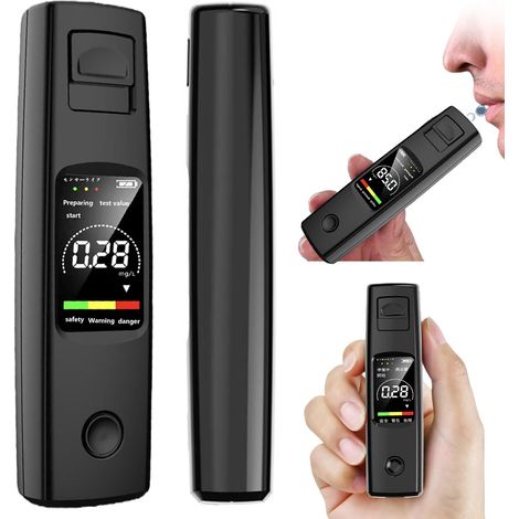 Ethylotest Electronique, Alcotest Numerique, Portable Testeur d'alcool avec Écran LCD Numérique, Ethylometre Mesures de précision, Ethylotest Portable pour Usage Domestique et Professionnel (1/5)