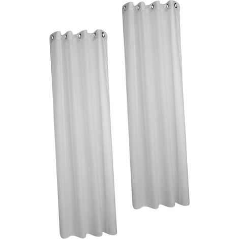 Blanc Voile Lger pour Fentre Rideau Transparent Dcoration (1/5)