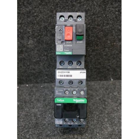 Démarreur moteur combiné direct 2.5-4A 24Vcc déclencheur de court-circuit TeSys GV2DM SCHNEIDER