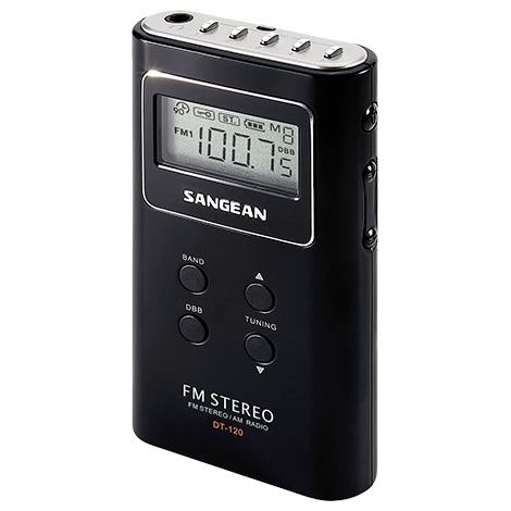 Sangean dt-120 schwarz tragbares Radio am/fm 15 Voreinstellungen