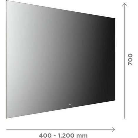 Miroir lumineux LED MI 140 avec éclairage indirect tout autour, 400x700 mm