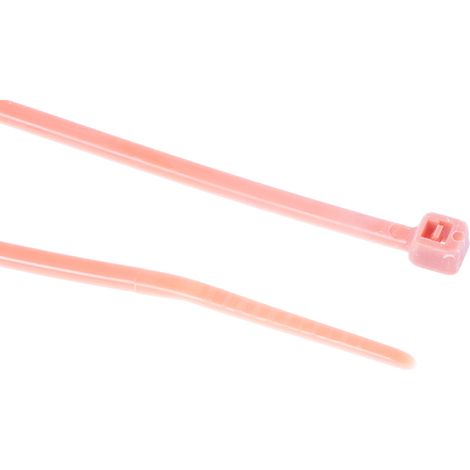 Serre-câble RS PRO Orange en Nylon 66, 165mm x 2,5 mm ( Prix pour Sachet de 100 )