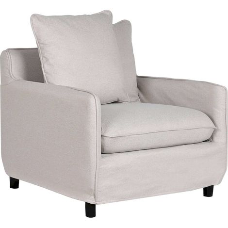 Fauteuil élégant beige confort & design pour salon - Beige clair (1/5)