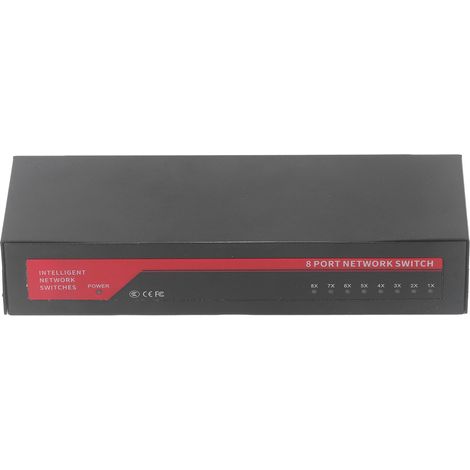 Switch Gigabit 8 ports, robuste, en métal, sans ventilateur, plug and play, montage mural, répartiteur Ethernet pour la maison et le bureau (1/5)