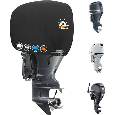 Außenborder Abdeckung Wasserdicht für Motoren bis 25 HP, 600D Oxford, UV-beständig (1/5)