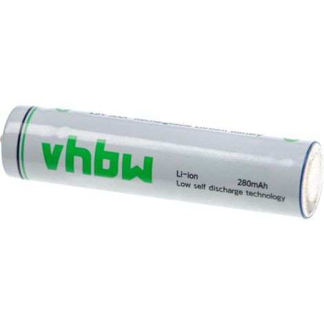 vhbw Pile rechargeable micro AAA pour divers appareils (280mAh, 1,5V, Li-ion) (1/2)