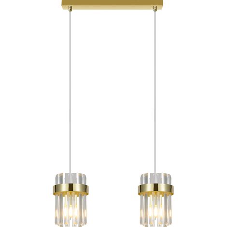 Lampada a sospensione moderna oro 40cm Vetro 2xE14 (1/5)