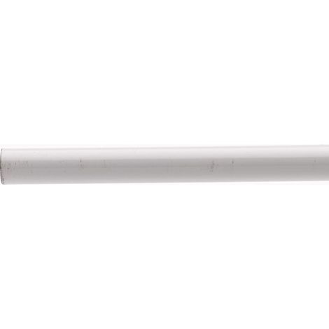 TRINGLES Rondes pour VITRAGE Metal  Ø10  1 Tringle Ronde Embout Cylindre 70-110CM  Blanc