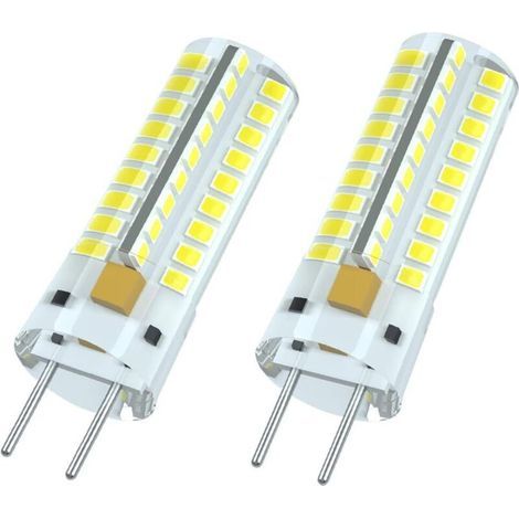 Bardusch-LED Light Bulb G6.35 Socket AC 12V, 7W Replace 50W Halogen Lamp, Cool White 6000K, 360 ° Beam Angle for Base Cabinet Desk Lamp Lighting, Not Dimmable，GY6.35 (Pcak of 2) [Energy Class A +]