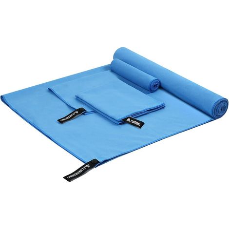 Mikrofaser Handtuch Set 3-teilig, schnelltrocknend, antibakteriell, für Sport, Reisen, Strand (1/5)
