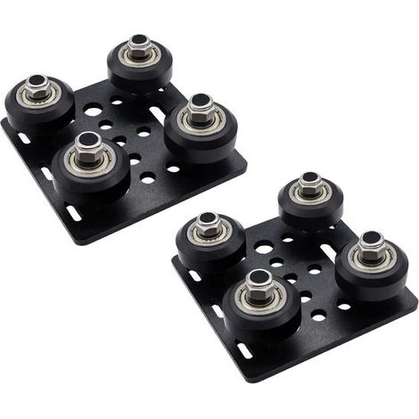 Repuestos para impresoras 3D: Boquillas para impresoras 3D,juego de ruedas POM con placa para extrusión de aluminio (paquete de 2)