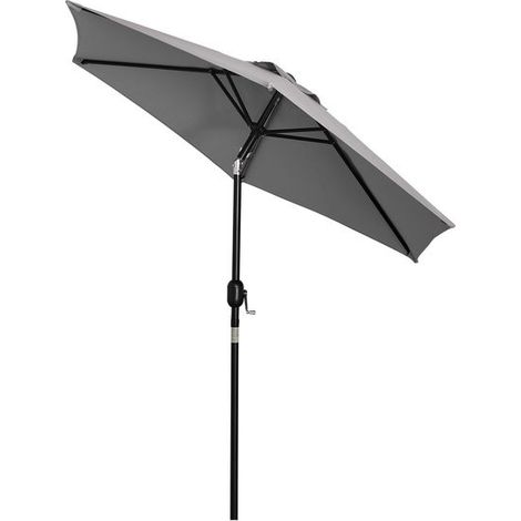 Parasol hexagonal inclinable MILANO gris (1/5)