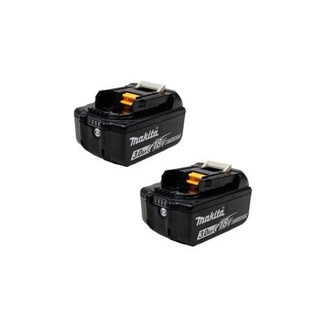 Makita 2x BL1830B batteria 3,0 Ah 18V Li-Ion con indicatore di carica - BL1830B-2