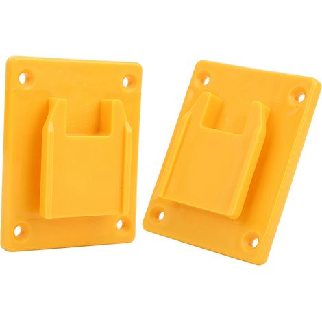 2 supports muraux pour outils électriques Milwaukee M18 18V/20V, fixations jaunes pour machine, lot de 2 (1/5)