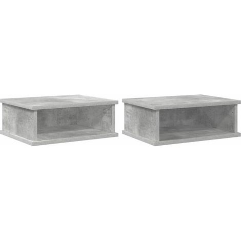 Maison Exclusive - Comodino 2 pcs Grigio cemento 40 x 31 x 15 cm Legno multistrato