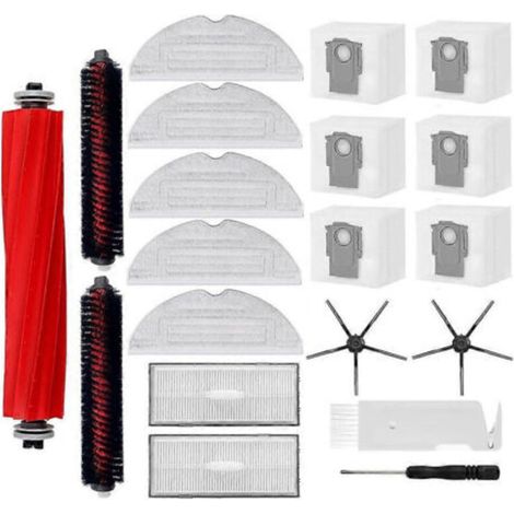 Pièces détachées pour aspirateur Roborock S7 MaxV Ultra/S7 Pro Ultra : brosse principale, filtre HEPA, lingette et sacs à poussière
