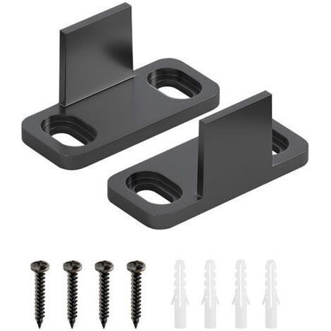 AHLSEN Guide de Porte coulissante, Guide de Sol de Porte de Grange, 2 pièces de quincaillerie de Guide inférieur réglable Non Fendu,Guide de Plancher Porte coulissante (1/5)