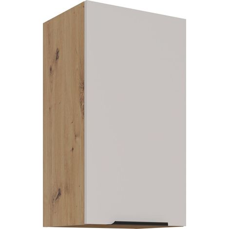 Küchen Hängeschrank 40 cm Küche SOLANO Kaschmir beige matt + Eiche Artisan matt Küchenzeile Küchenblock Küche Einbauküche (1/4)