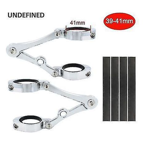 Support de fixation pour phare de moto, collier de serrage 37 mm, 41 mm, 49 mm, 54 mm, pour tube de fourche, universel, chromé, compatible Harley Dyna, Chopper, Bobber 39-41 mm (1/5)