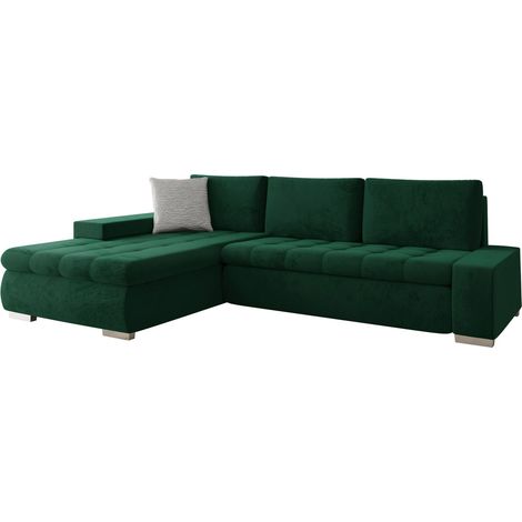 Sofá rinconero Comfivo Nitor II, Piano 26 + Mokka 82, Función de descanso, Almacenaje, 302x213x80cm, 0