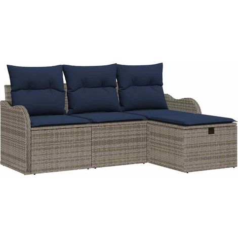 Ensemble de canapé de jardin 4 pc 3-Nombre de places vidaXL (1/5)