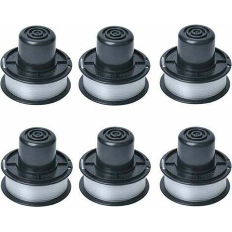 Bobine de fil A6226 compatible avec Black et Decker Coupe-herbe automatique GL250 / GL310 / GL360 / GL360SB, livrée avec 6m de ligne, ensemble de 6 bobines.. (1/5)